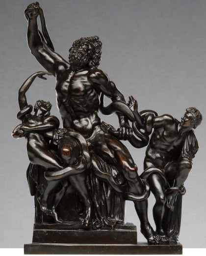 Grand Tour Bronze Casting of Laocoön and His Sons Attacked by Sea Serpents after the Ancient Greek Marble