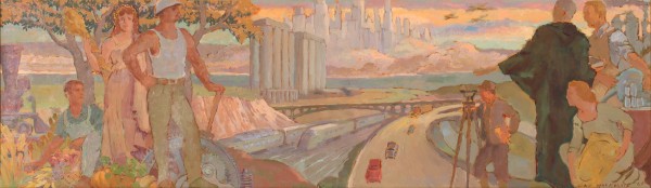 Four Daniel MacMorris (1893‑1981) Mural Studies