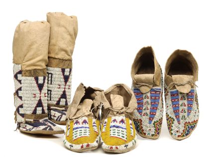 Child's and Other Beaded Moccasins