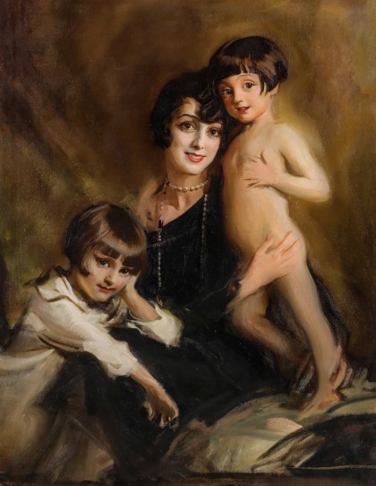 Tade Styka (1889‑1954)Portrait of Wanda Styka and Sons