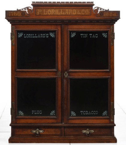 Spool, Tobacco, and Other Cabinets with Advertising