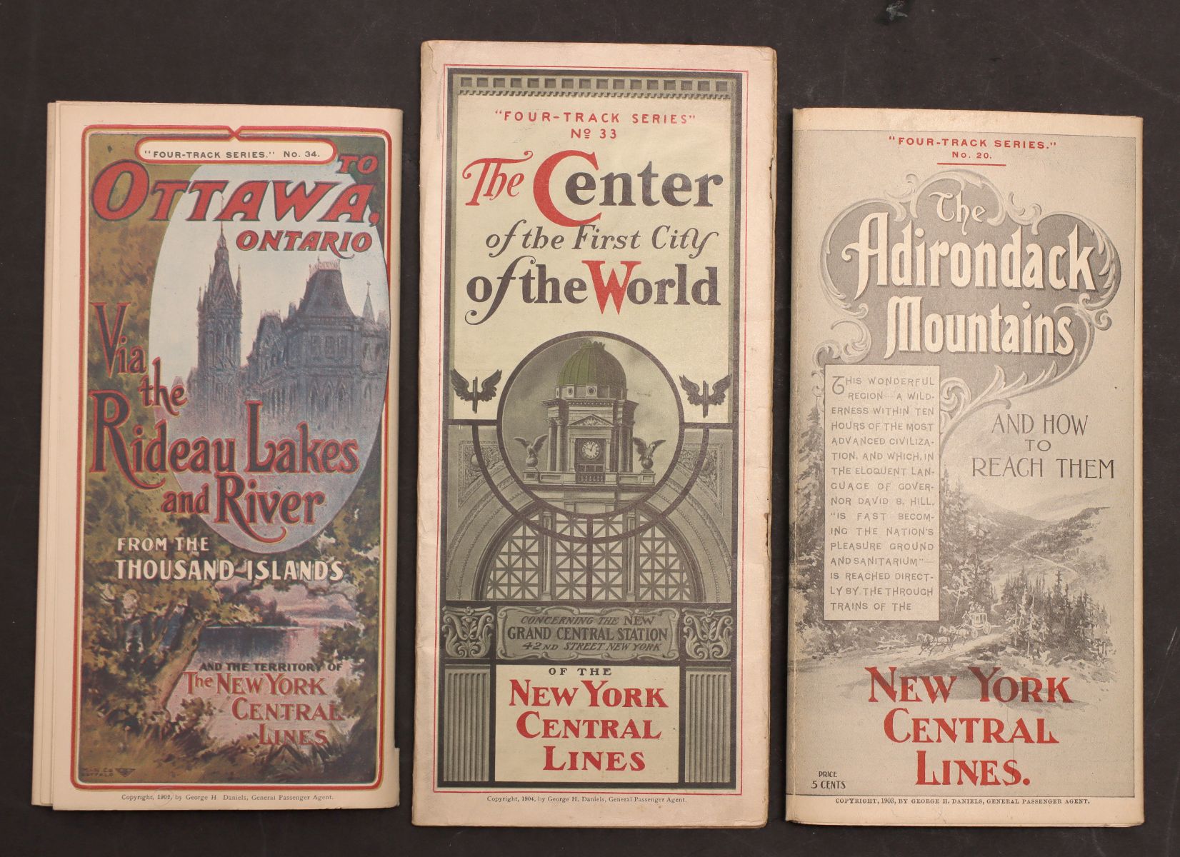 FIVE NEW YORK CENTRAL FOUR TRACK SERIES BOOKLETS
