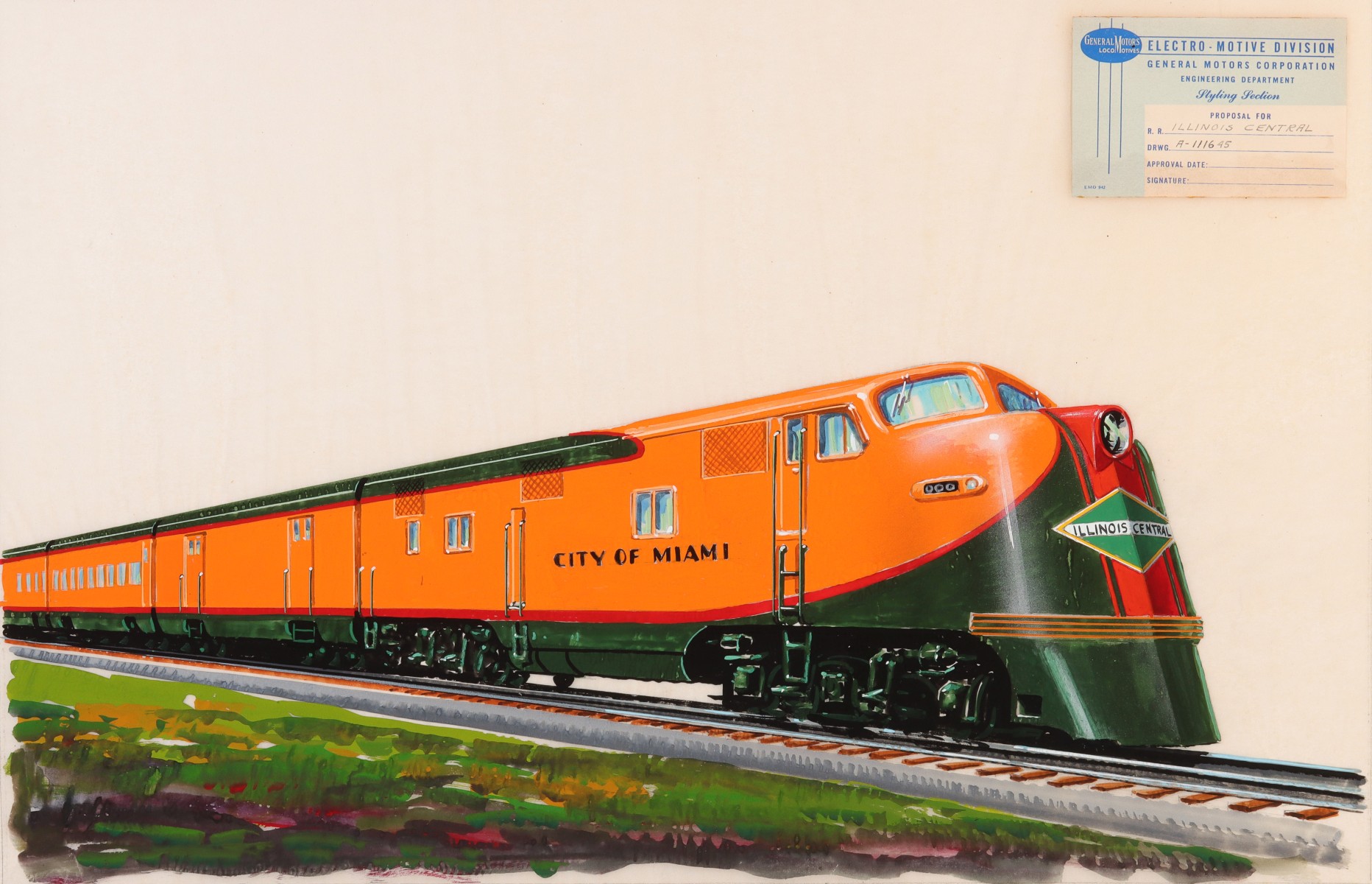 EMD STYLING DEPT 'CITY OF MIAMI' COLOR SCHEME PROPOSAL