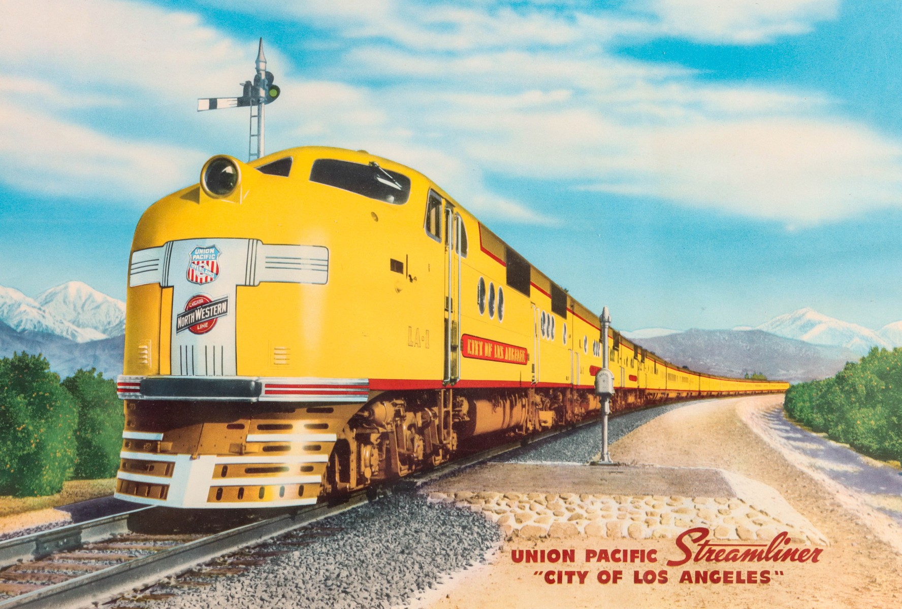A UNION PACIFIC / CNW CITY OF LOS ANGELES POSTER