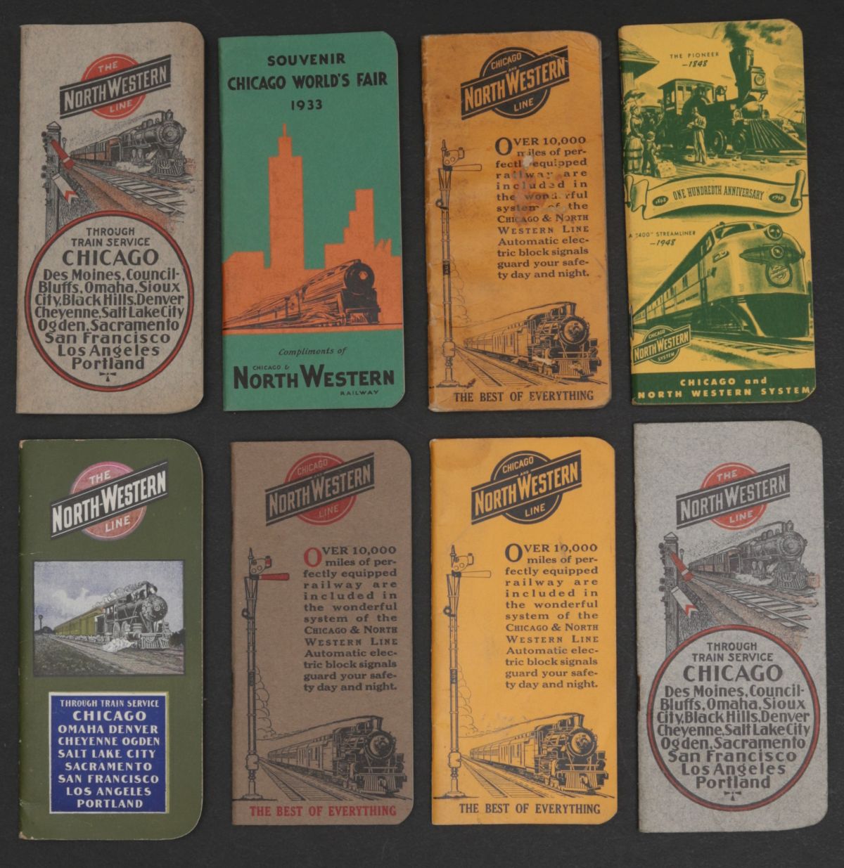 39 PIECES OF CHICAGO AND NORTH WESTERN RR EPHEMERA