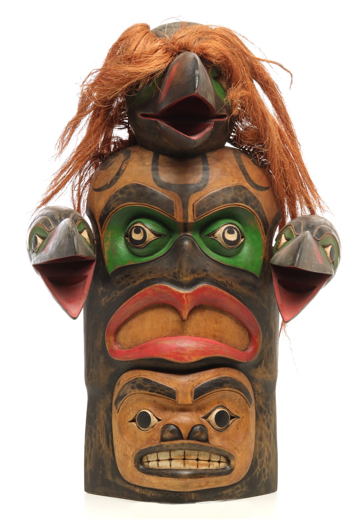 A WELL EXECUTED LATE 20TH C. NW COAST TOTEMIC CARVING