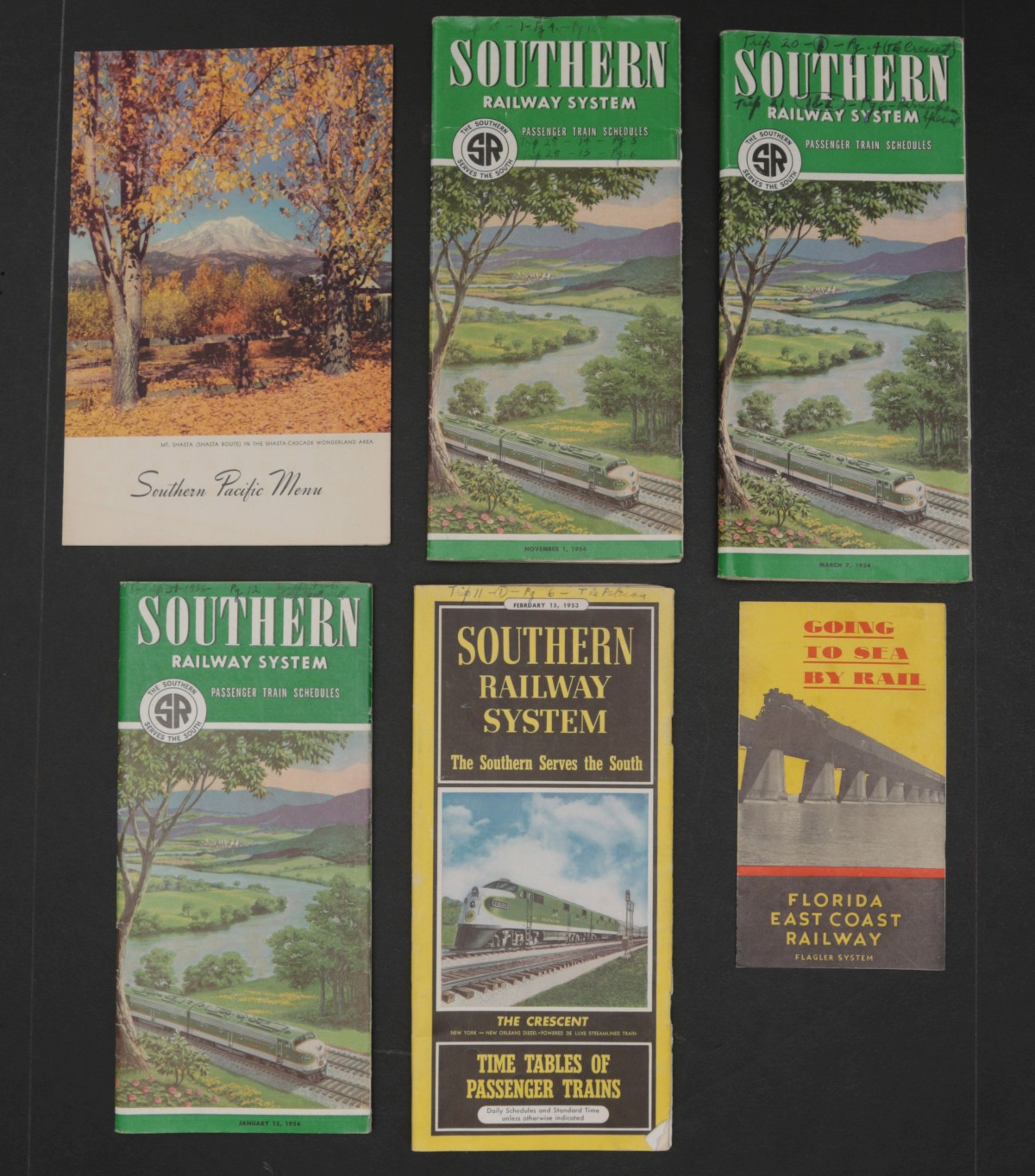 22 PIECES OF SOUTHERN RAILWAY SYSTEM EPHEMERA