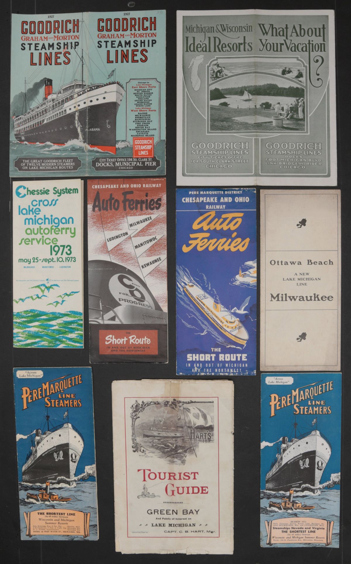36 PIECES GREAT LAKES STEAMSHIP LINES ADVERTISING