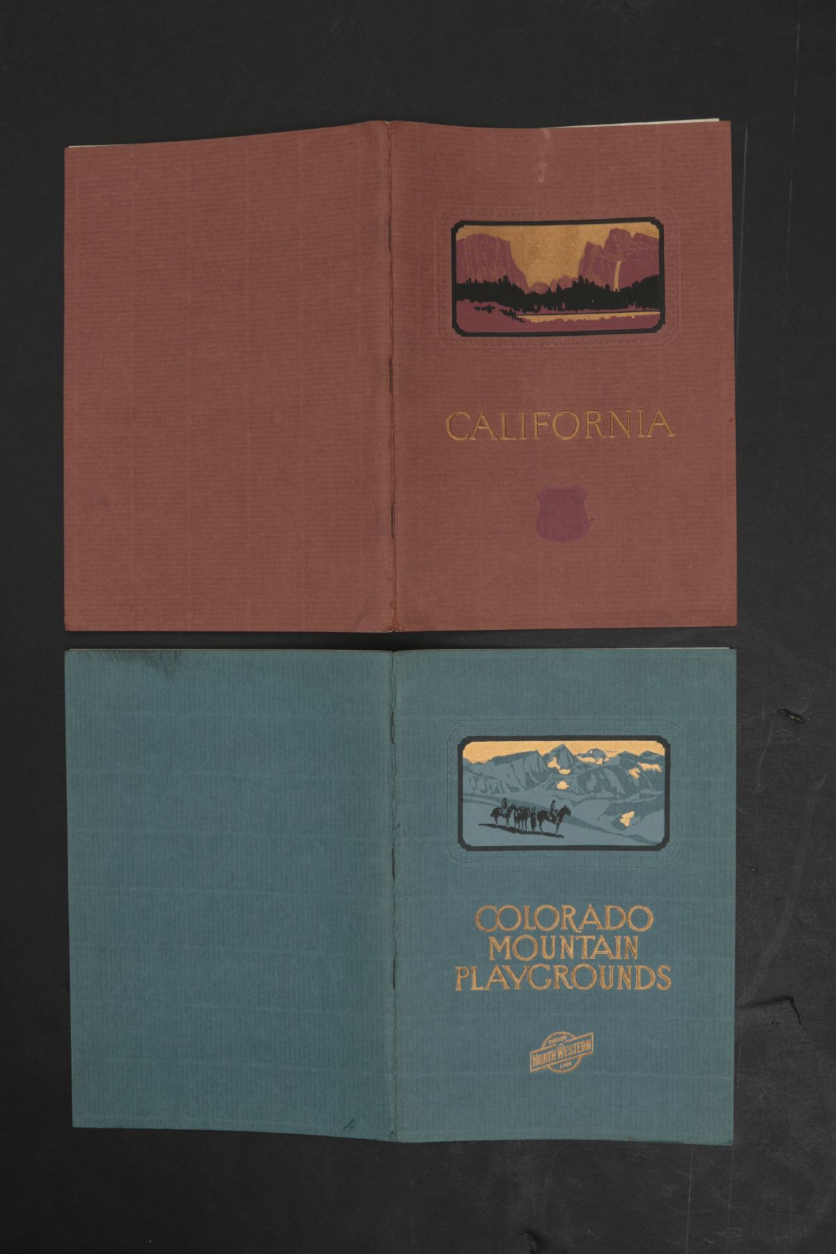 NINE 1920s UNION PACIFIC RR RAIL TRAVEL PROMO BOOKS