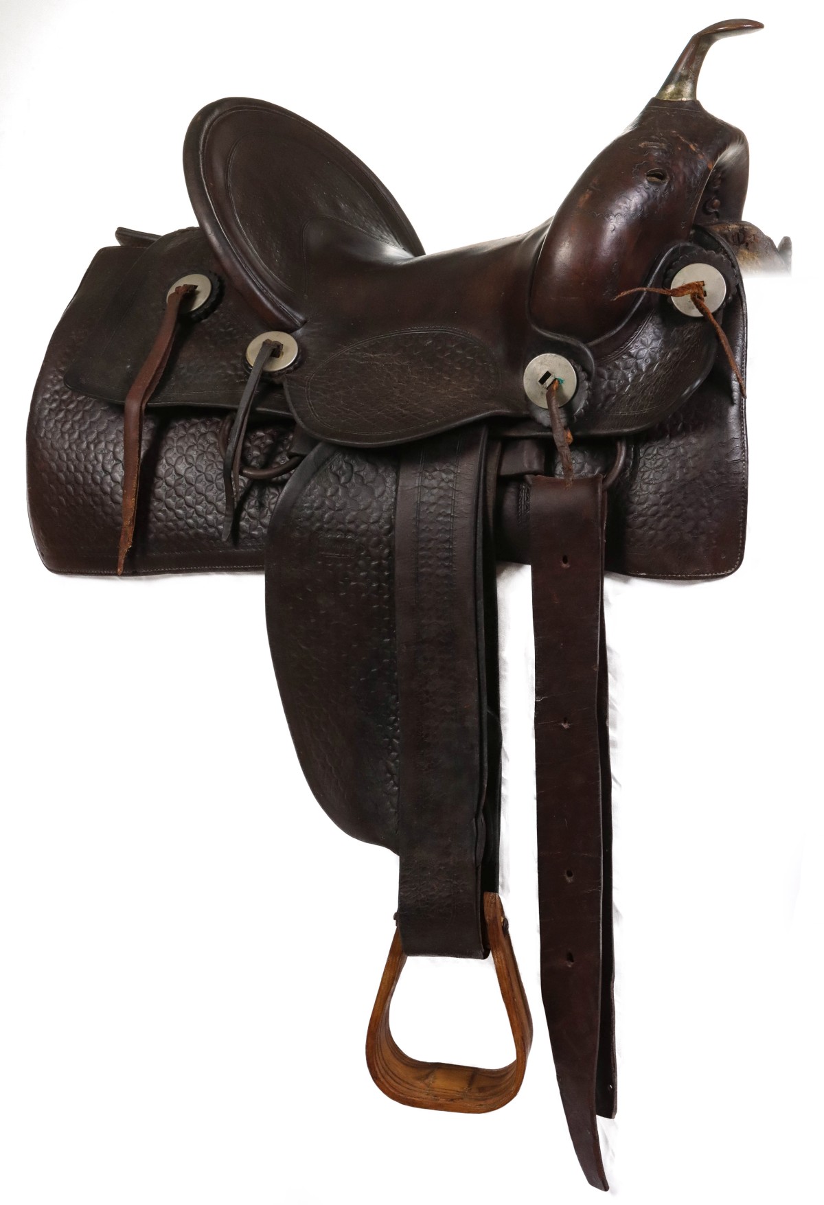 AN EARLY CHARLES P. SHIPLEY HIGH BACK YOUTH SADDLE