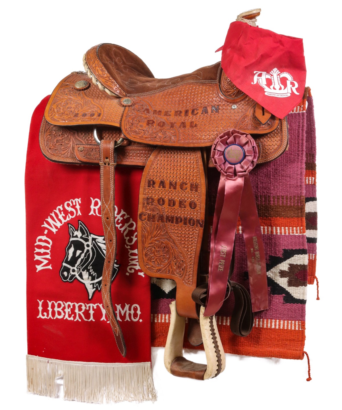 AMERICAN ROYAL 2001 RODEO CHAMPION SADDLE BY CORRIENTE
