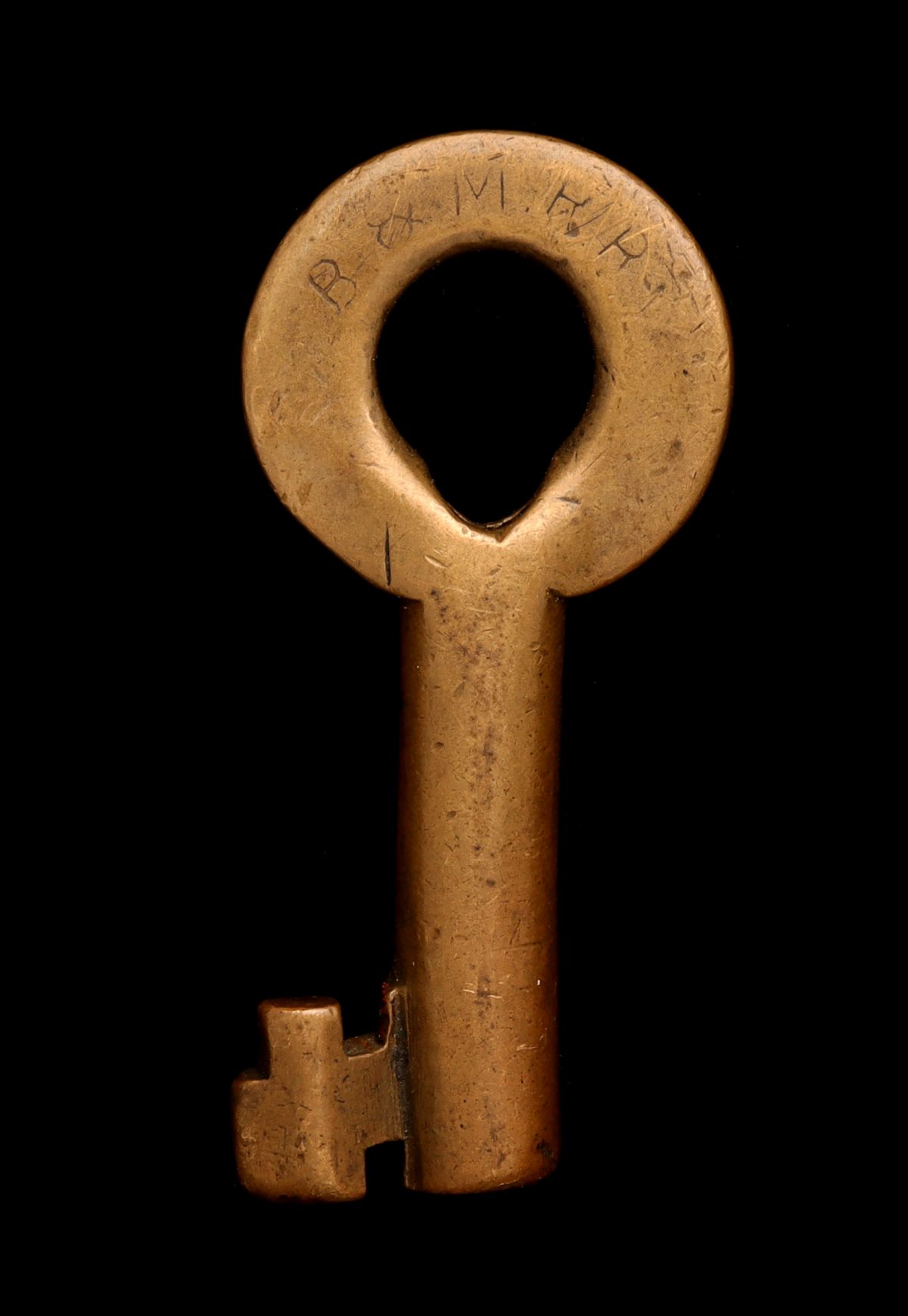 AN EARLIER TYPE BOSTON AND MAINE RAILROAD BRASS KEY