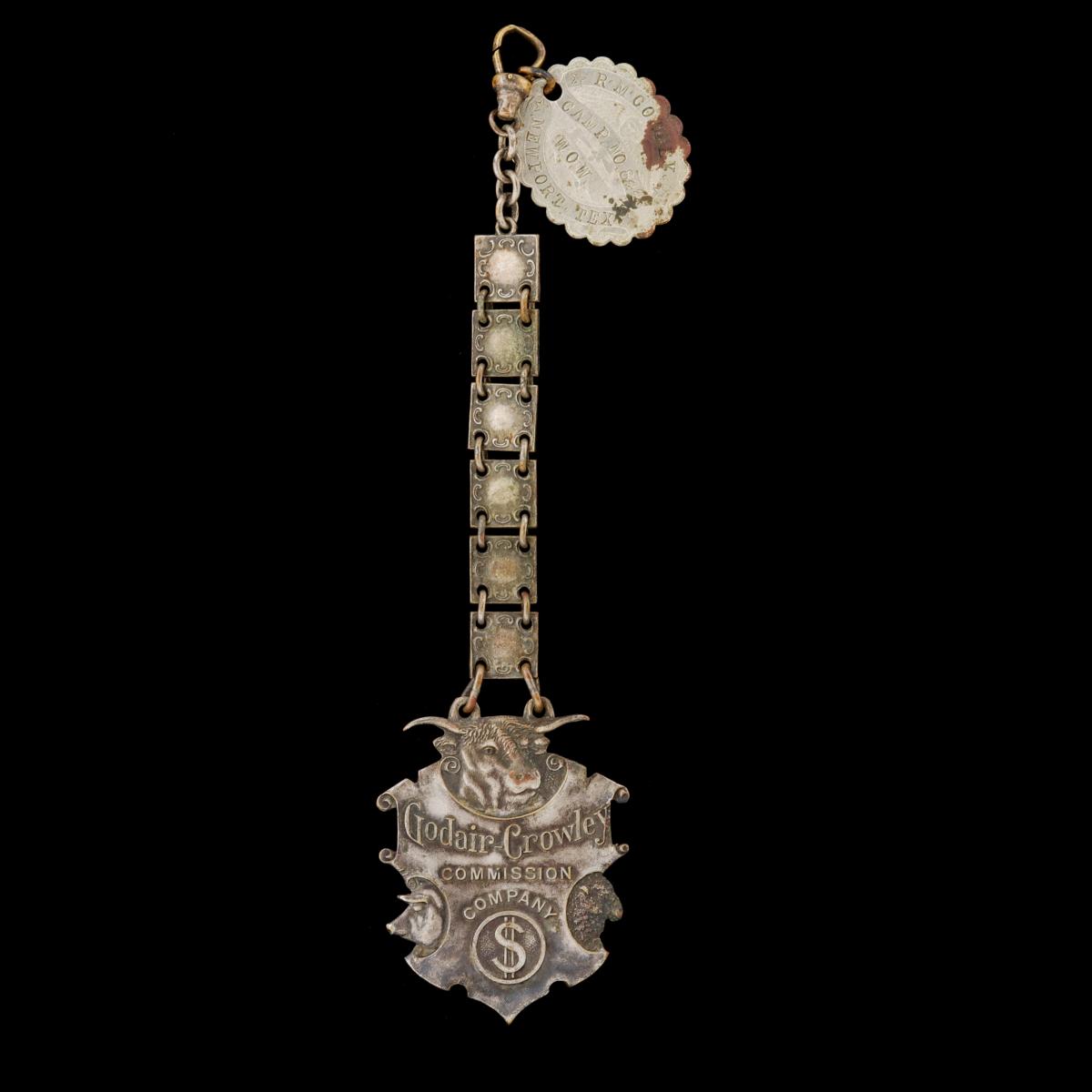 GODAIR CROWLEY COMMISSION WATCH FOB WITH STEER C. 1910