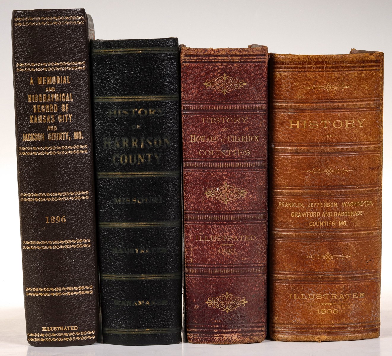 MISSOURI COUNTY HISTORY BOOKS FROM 1883, 1888, 1896 ETC