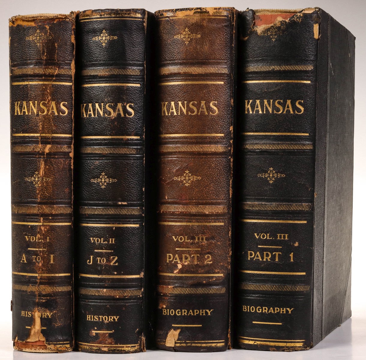 FOUR VOLUMES KANSAS CYCLOPEDIA OF STATE HISTORY C. 1900