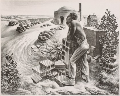 Associated American Artists published prints by Kansas City artist John De Martelley who taught printmaking at the Kansas City Art Institute in the 1930s and 40s.