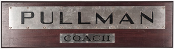 Pullman Coach Railroad Sign