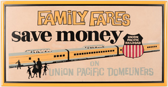 Union Pacific Advertisement Sign Domeliner