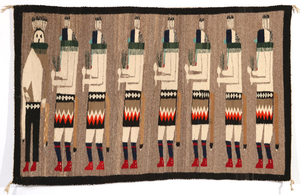 A Navajo Yei-Be-Chai Pictorial Weaving, 42 x 68 Inches