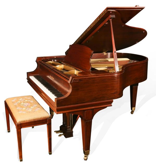 A Mason & Hamlin Ribbon Mahogany Grand Piano