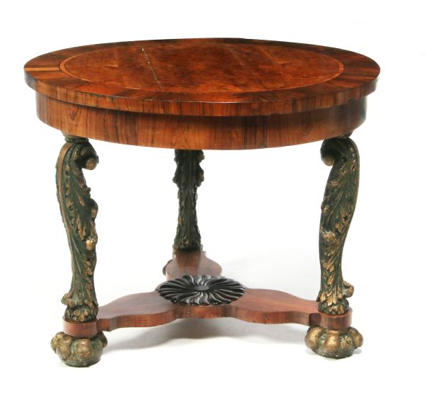 A Rare and Handsome Empire Center Table Circa 1800