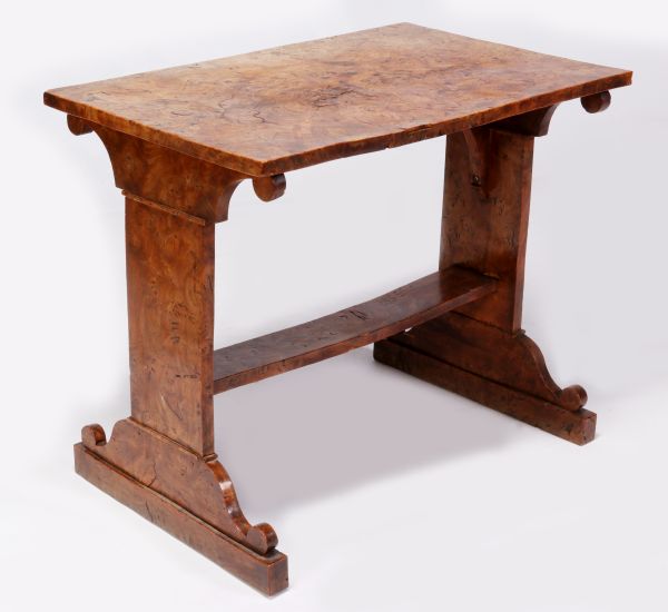 A Very Rare Solid Burr Elm Side Table