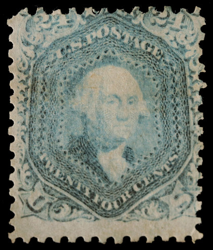 A Rare 24c Steel Blue 1861 Postage Stamp 70B