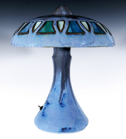 A Fulper Art Pottery Table Lamp