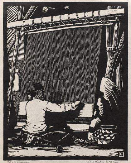 Rare Herschel Logan (1901‑1987) Block Print