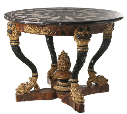 Fine Continental Center Tables with Marble