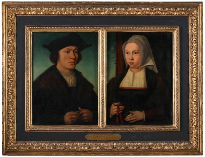 18th Century Portrait Pair of the Dutch Master Quentin Metzys and His Wife, William Rockhill Nelson Collection
