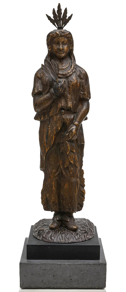 Iron and Bronze Tobaccanist Figure