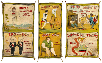 Miniature Painted Sideshow Banners