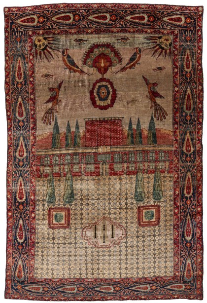 An Important Early Silk Rug, First Published in 1905