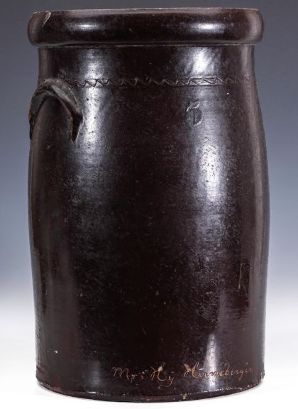 An Inscribed and Decorated Churn Stamped Edwards and Minish, Calhoun Missouri