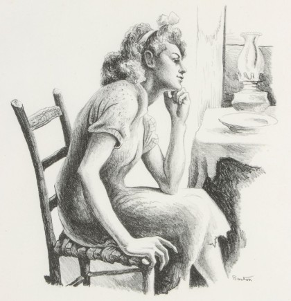 Thomas Hart Benton (1889‑1975) Lithograph Titled 'Julie Gordon' Edition of 25, 1941
