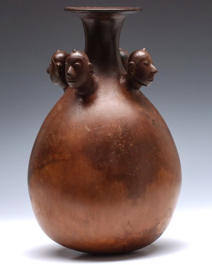A Colima Type Shaman Head Vase