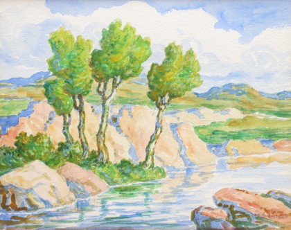 Birger Sandzen (1871‑1954) watercolor