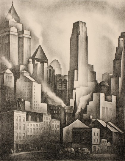 Howard Cook (1901‑1980) 'Financial District', 1931