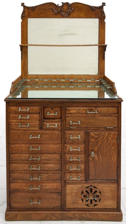 An Unusual Oak Doctor's Cabinet