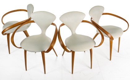 Norman Cherner Pretzel Chairs For Plycraft