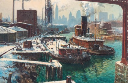 Jack Lorimer Gray (1927‑1981), Newtown Creek, Between Brooklyn and Queens, New York City