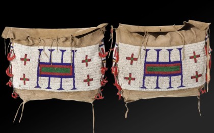 A Fine Pair 19th Century Sioux Beaded Possible Bags