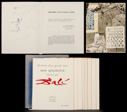 Salvador Dali Don Quichotte Suite with Inscription and Original Sketch