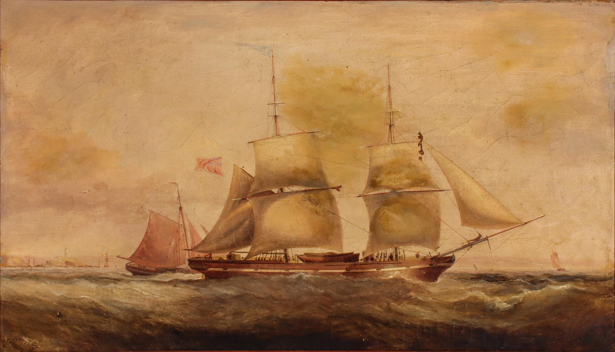 JAMES HARRIS (1810-1887) MARITIME OIL ON CANVAS