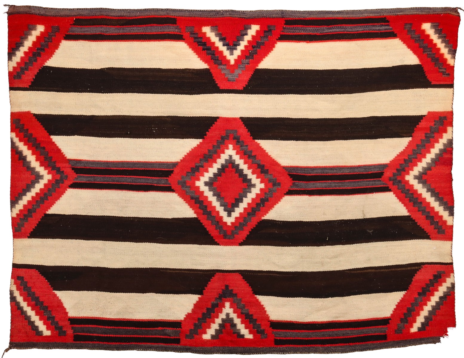 A NAVAJO LATE CLASSIC THIRD PHASE MAN'S BLANKET C. 1900