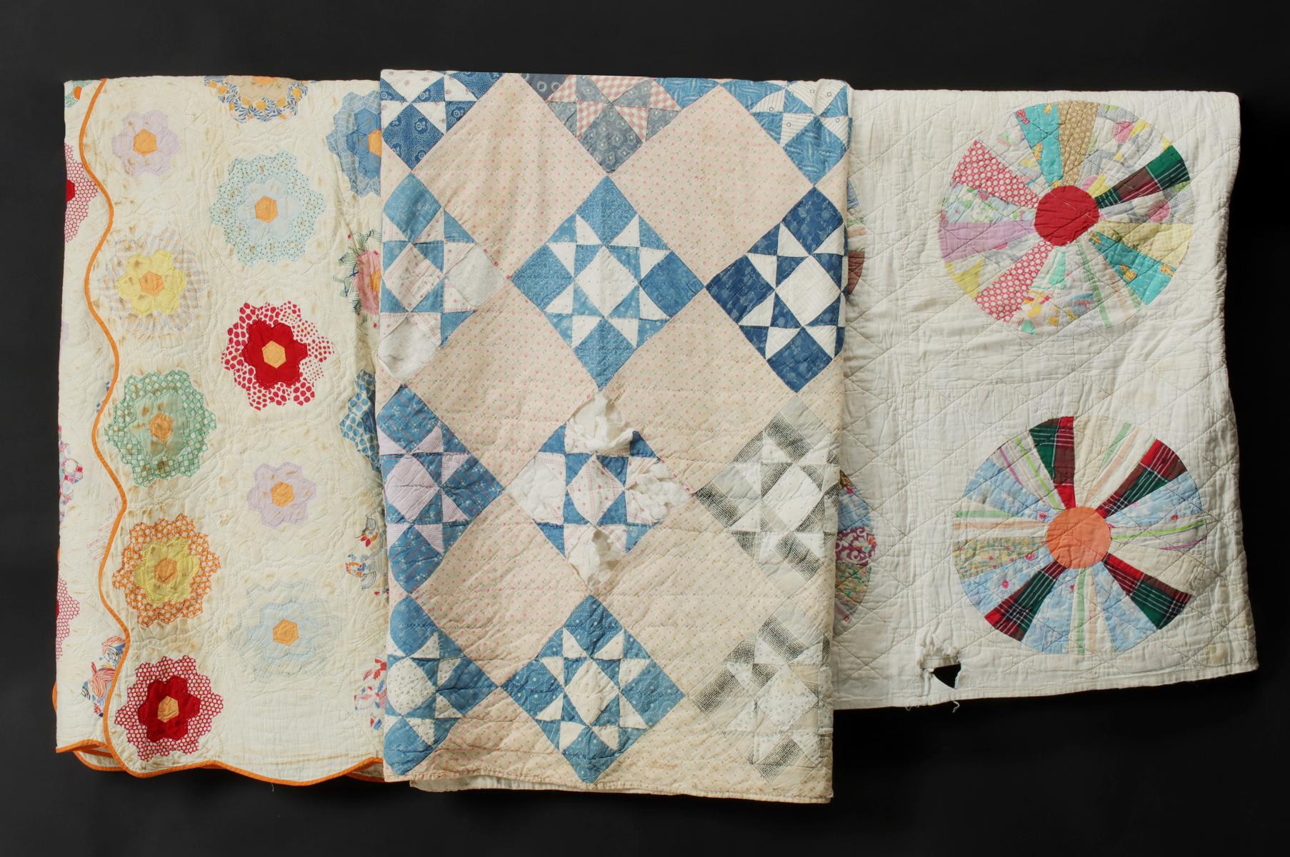 THREE VINTAGE CUTTER QUILTS