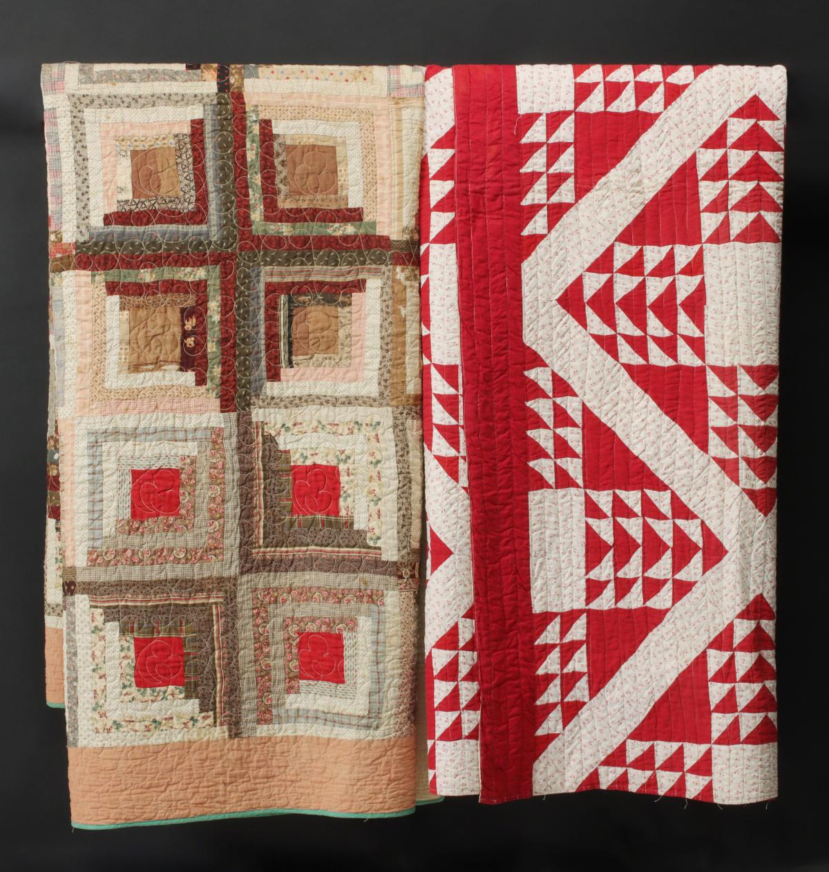 LOG CABIN AND FLYING GEESE PATTERN QUILTS