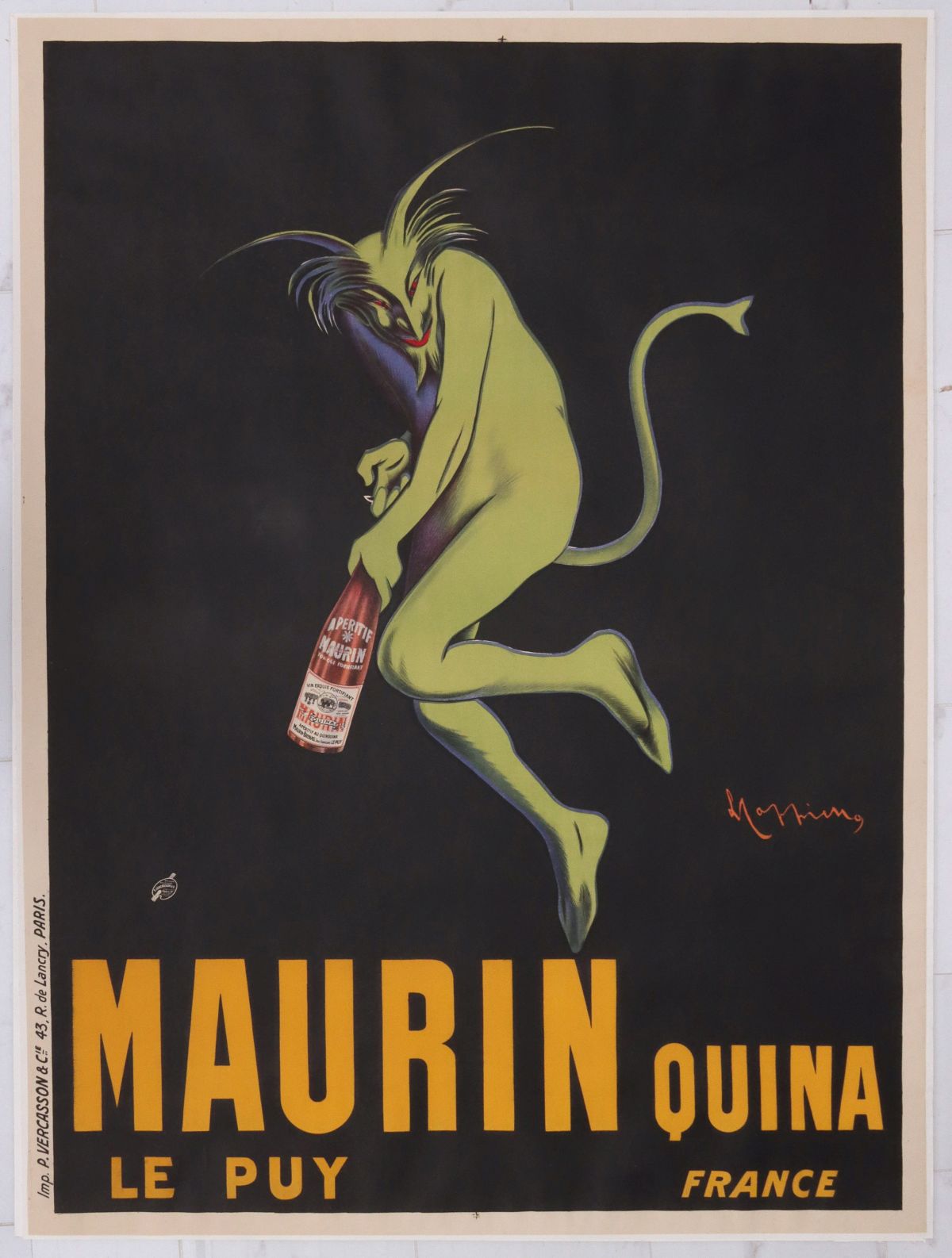 A 1906 MAURIN QUINA FRENCH LITHOGRAPH POSTER