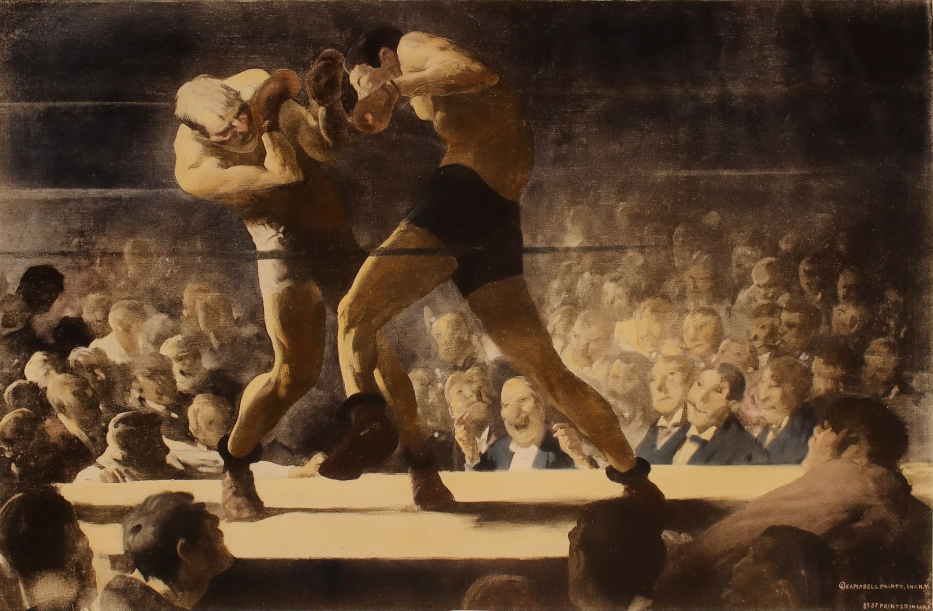 A PHOTOGRAVURE BOXING IMAGE AFTER GEORGE BELLOWS